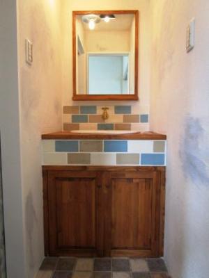 手づくり手洗い台